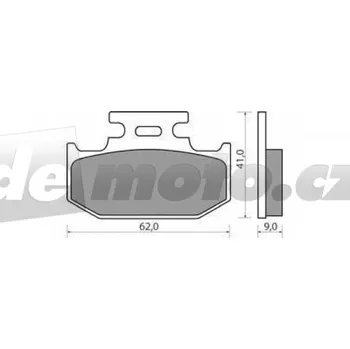 Brzdová destička Yamaha DT 230 1997-1998 brzdové destičky zadní NHC CU-1