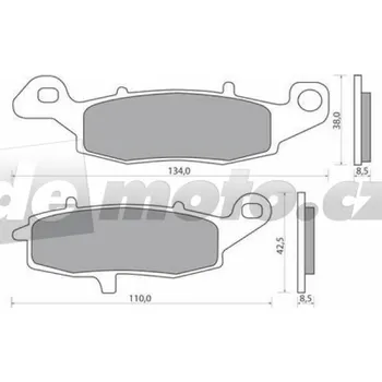 Brzdová destička Kawasaki ZR 1100 B1 1996-1997 brzdové destičky přední NHC CU-1 - pravá strana