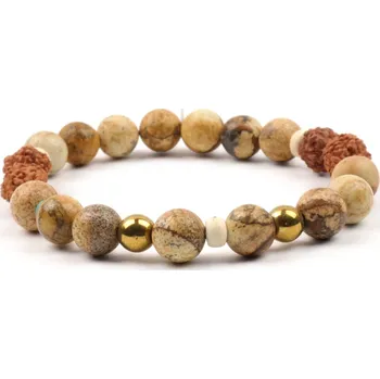 Náramek Moni - náramek jaspis rudraksha hematit