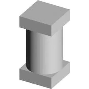 FAC Spojovací čep pro kov. brány, pr.35/ 35×35, l=69&nbsp;–&nbsp;černý