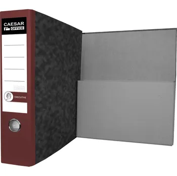 CAESAR Executive - pořadač archivní A4, 8 cm složená kapsa, červený hřbet