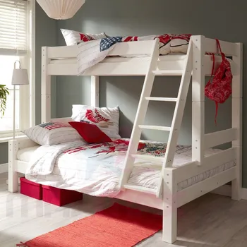 Dětská postel Dětská patrová postel s rozšířeným spodním lůžkem z MASIVU 200x90 cm se šuplíky PAVLÍNA