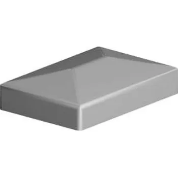 FAC Víko na sloupek s&nbsp;lemem k&nbsp;přivaření, 30×50,stříška,černý