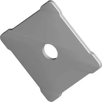 Příslušenství pro plot FAC Deska 90× 90 s otvorem pr. 18,5, tl.4, Zn