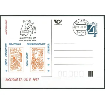 Poštovní známka Česká pošta (1997) CDV 22 O - P 25 - Riccione - razítko + kašet