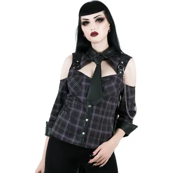 Dámská košile košile dámská KILLSTAR - Kalista Teachers Pet - TARTAN