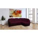 MAMBA sedací souprava Alice L rozkládací, fialová/hnědá