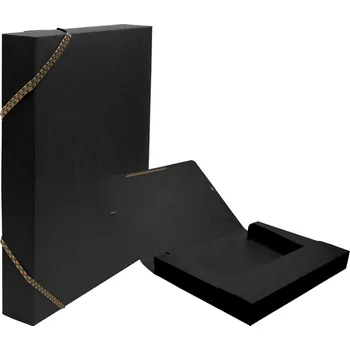 Archivační box CAESAR Box na spisy A4, prešpán 4 cm, černý