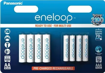 Článková baterie Panasonic Eneloop 4 ks AA 1900 + 4 ks AAA 750