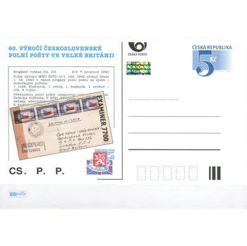 Poštovní známka Česká pošta (2000) CDV 52 ** - P 65 - 60. výročí československé polní pošty ve Velké Británii