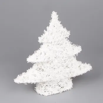 Vánoční dekorace Stromek textil/kov 40cm bílá (F48-E8382-40CM)