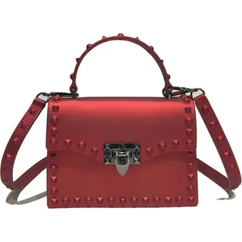 Kabelka Dámská kabelka Red Metal Rivet