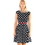 Glara Společenské puntíkované šaty v retro stylu 391305