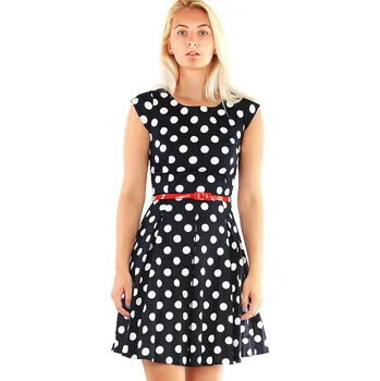 Dámské šaty Glara Společenské puntíkované šaty v retro stylu 391305