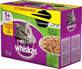 Krmivo pro kočku Whiskas Casserole mix výběr želé 12 x 85 g