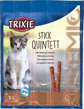 Pamlsek pro kočku Trixie Premio Quintett tyčinky jehněčí/krůta 5 x 5 g