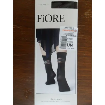 Dámské punčochy Ponožky 40den Fiore ITALIANA black/metalic uni