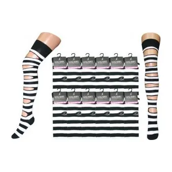 Dámské ponožky Nadkolenky Trhané, Velikost: UK- 4-7, EU ( 37-42 ), Barva Vícebarevná Gift3 1513