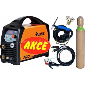 Svářečka Jasic Set 3 Jasic TIG 200P HF W212 + hořák SR26 4 m + sv. kabely