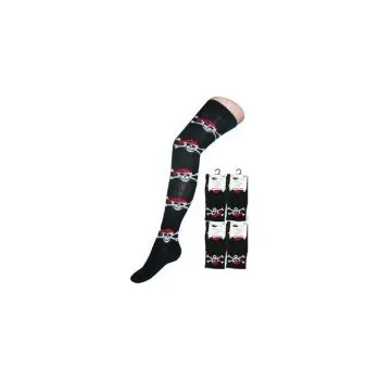 Dámské ponožky Nadkolenky pirát, Velikost: UK- 4-7, EU ( 37-42 ), Barva Vícebarevná Gift3 1501