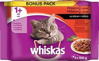 Krmivo pro kočku Whiskas masový výběr se zeleninou 4 x 100 g