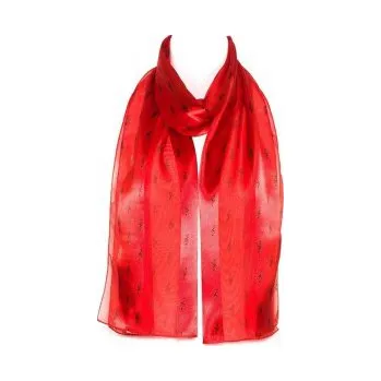 Šátek Šátek šifónový noty, Barva Červená Gift3 301204