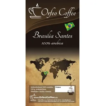 Káva Orfeo Coffee Brasil Santos zrnková káva 250 g – Klasická brazilská káva s vynikající chutí Orfeo Coffee Brasil Santos zrnková káva přináší autentický zážitek z jedné z nejznámějších brazilských kávových oblastí. Tato vysoce kvalitní káva se vyznačuje jemn