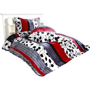 Povlečení Mikroflanelové povlečení LÍSTEK VÍNOVÝ 200x220| České Povlečení.cz