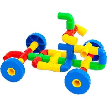 Dřevěná hračka Skládačka ze zásuvných trubek