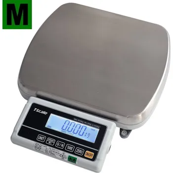 Průmyslová váha TSCALE FOX-I, 15;30kg/5;10g, 310x270mm, plast/nerez Ověřená váha s dvojím rozsahem
