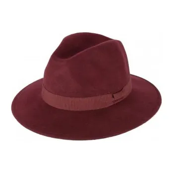 Klobouk Fedora Klobouky, Velikost: M, Barva Vínová Gift3 HT-1073-4