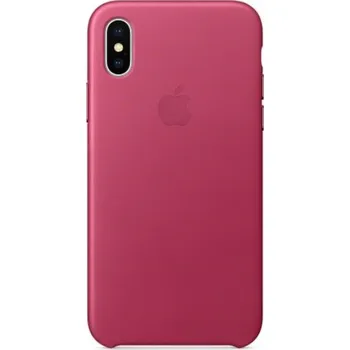 Pouzdro na mobilní telefon Apple Leather Case pro Apple iPhone X/XS Pink