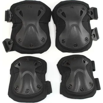 Sportovní střelba EmersonGear Set taktických loketních a kolenních chráničů - černé