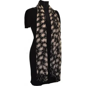 Šátek módní šátek pavouček, Barva Černá 1689