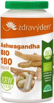 Přírodní produkt Zdravý den Ashwagandha BIO 430 mg 180 cps.