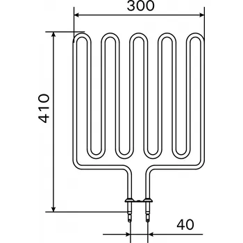 Topné těleso, spirála pro saunová kamna L33, 3000W/240V