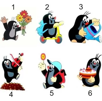 Samolepící dekorace Dekorace Krteček Samolepka Na stěnu, sklo, nábytek 7 druhů