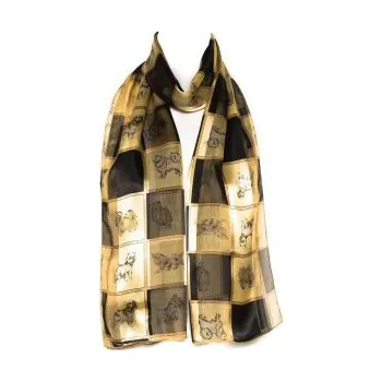 Šátek Šátek šifónový pejsci, Barva Zlatá Gift3 301210