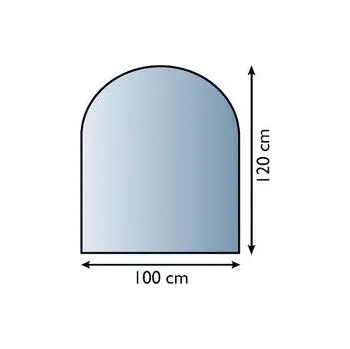 Sklo pod kamna 100x120 cm oblouk Tloušťka 6 mm: 6 mm
