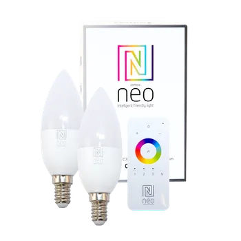 Žárovka Immax Neo LED C37 5W E14 teplá bílá + ovladač