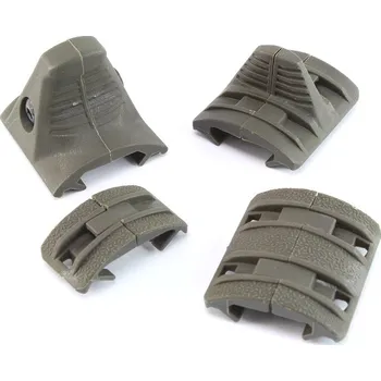 Airsoft FMA Segmentové krytky s oporou ruky na RIS lišty, styl FTM - olivová
