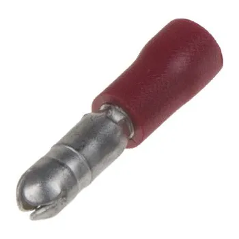Auto elektroinstalace Zástrčka kruhová 4,0 mm červená, 100 ks