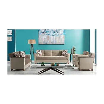 Sedací souprava Sedací souprava MOZZA 3R+1+1 ekobílá/ecem gray