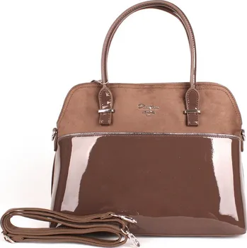 Lesklá hnědá kabelka do ruky David Jones CM4016