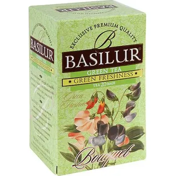 Čaj Basilur Bouquet Green Freshness přebal 20 x 1,5 g