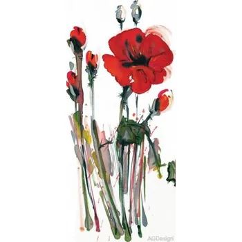 Fototapeta Fototapeta vliesová vlčí mák akvarel 90x202cm FTN V 2829