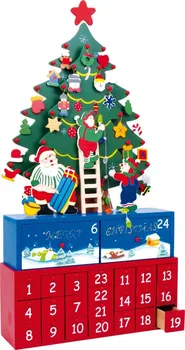 Vánoční dekorace Small foot by Legler Dřevěný adventní kalendář stromeček 60 cm