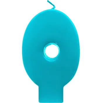 Dortová svíčka Svíčka na dort "0" tyrkysová