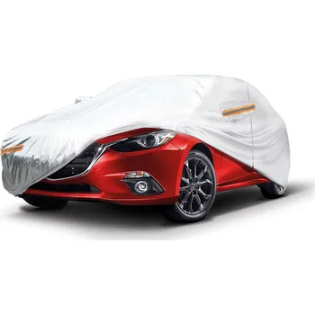 Plachta na motorové vozidlo NEPROMOKAVÁ AUTOPLACHTA ALUMINIUM 100% WATERPROOF XL 530x180x120 stříbrná (01112)