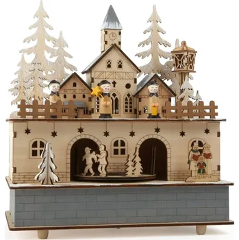 Vánoční dekorace Small foot by Legler dřevěná zimní vesnice 21 cm